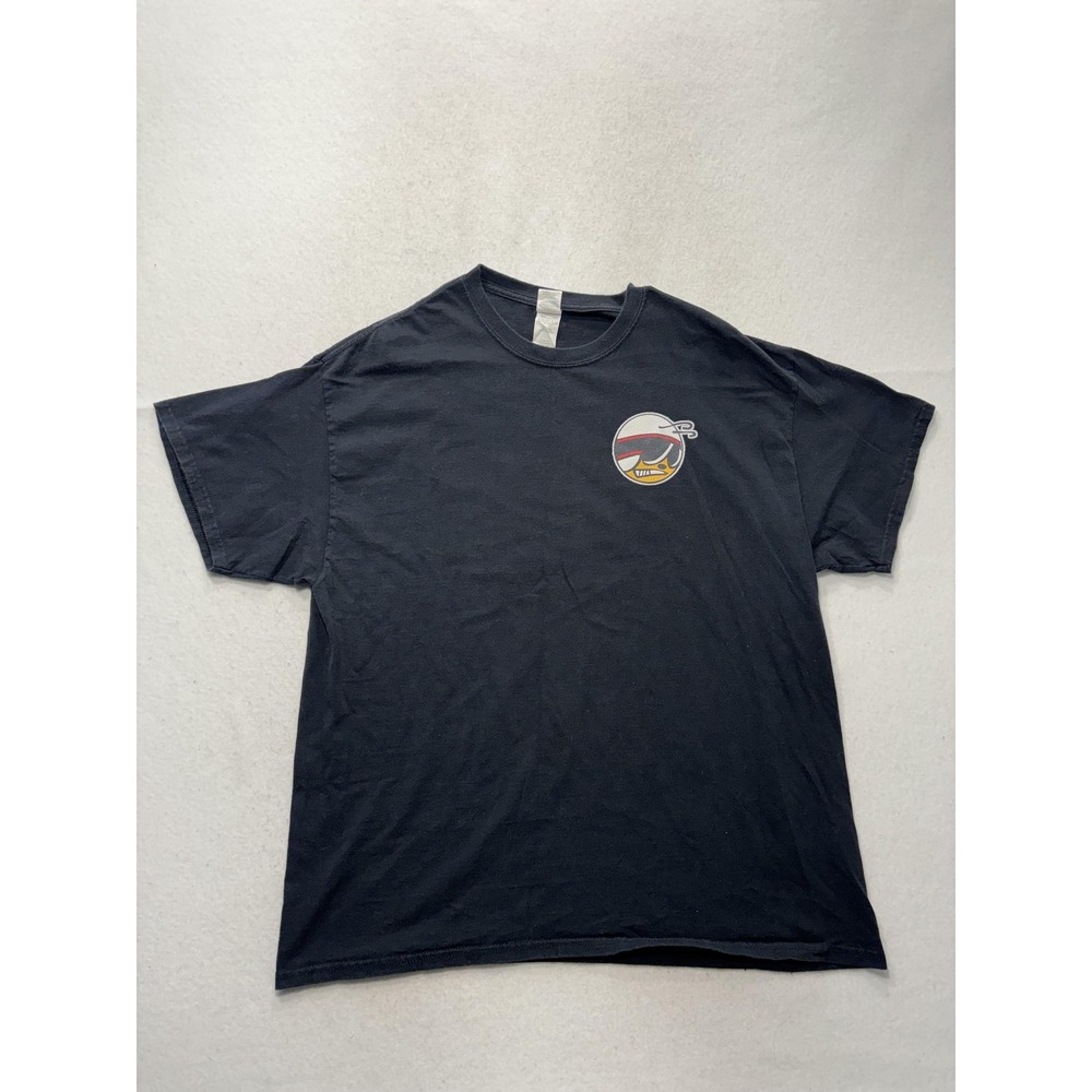 Gildan Mens XL Black Dodge Scat Pack Club Logo Graphic Tee Muscle Car Mopar